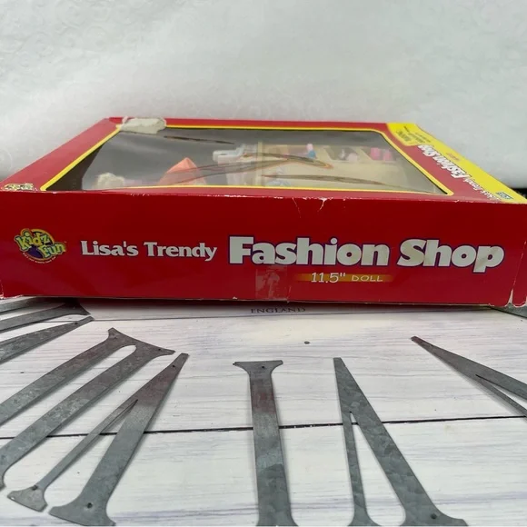 Lisa's Trendy Fashion Shop Kidz Fun 11.5" Doll 6 pairs of shoes-3 dresses & More